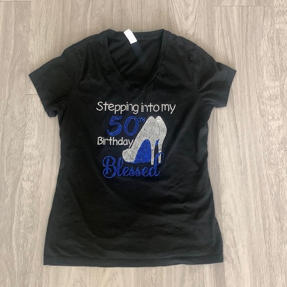 Stepping into my 50th Birthday shirt T-shirt Size Medium - Picture 1 of 3